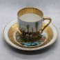 Vintage C.P. Limoges Porcelain China Cup and Saucer Hand Painted Hunting Scene