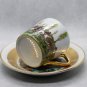 Vintage C.P. Limoges Porcelain China Cup and Saucer Hand Painted Hunting Scene