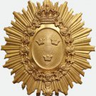 Swedish Military Artillery Shako Plate, Cap Cockade, Hat Badge M/1880