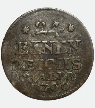 German States SAXE-HILDBURGHAUSEN coin &acirc;�� 1/24 Thaler, 1760