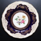 Set of 2 Cobald blue Germany Hohenberg Porcelain Bone China Plate Dish 1948-1970
