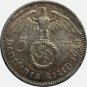 Germany &acirc;�� Third Reich 5 reichsmark mark silver coin, 1938 A
