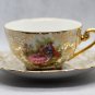 Antique Hlottenhof Bavaria Germany Porcelain Bone China Cup and Saucer 1928