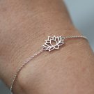Sterling Silver Lotus Flower Hand or Anklet Bracelet Sterling Silver Lotus Flower Hand or Anklet Bracelet