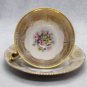 Set of 2 Antique German GKC Bavaria Porcelain Bone China Cup and Saucer