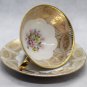 Set of 2 Antique German GKC Bavaria Porcelain Bone China Cup and Saucer