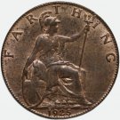 UNC 1925 Farthing, Heavily Worn & Cracked Die GB United Kingdom coin – George V