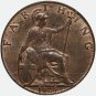 UNC 1925 Farthing, Heavily Worn & Cracked Die GB United Kingdom coin – George V