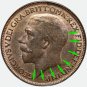 UNC 1925 Farthing, Heavily Worn & Cracked Die GB United Kingdom coin &acirc;�� George V