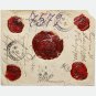 Antique 1901 Imperial Russian Money Letter Cover Envelope with 5 red wax seals
