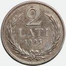 1925 Latvia silver coin 2 Lati Coin, VF