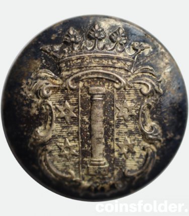 Antique Livery Button with the family coat of arms of Ridderstolpe