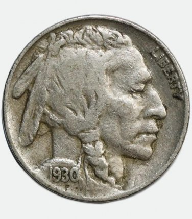 1930 US USA San Francisco 5 Cents coin, VF &acirc;�� &acirc;��Buffalo Nickel&acirc;��