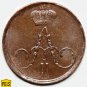 PCGS MS63BN 1858 Russia Polushka copper coin &ETH;�&ETH;� Bit-380 - Alexander II