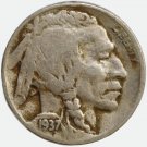 1937 US USA Denver 5 Cents coin, VG – “Buffalo Nickel” 1937 US USA Denver 5 Cents coin, VG – “Buffalo Nickel”