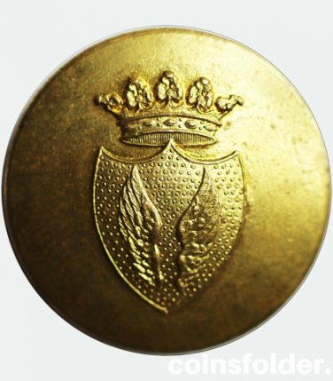 Antique Livery Button with the family coat of arms of Brahe