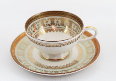 Antique Thomas Ivory Bavaria 1925 Germany Porcelain Cup and Saucer