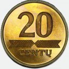 Proof 2003 Lithuania 20 Centu Centai Cents Litai Litas coin