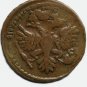 1731 Russia copper coin DENGA Perechekan 1/2 Kopeck Kopeek Kopek - Anna Ionnovna