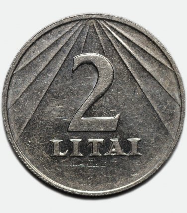 2 Litai Litas 1991 Lithuania Litauen Litwa coin