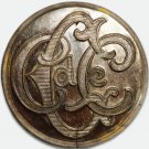 Antique Silver Plated Livery Button with Ornate “CCC de” Monog, 26mm, Barcelona