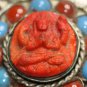 Antique Tibetan Pendant/Medal with Four-Armed Buddha Avalokiteshvara, Star Shape