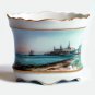 Royal Copenhagen Hand Painted Pocelain Vase Kronborg 1917