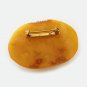 Vintage Natural Baltic Amber Stone Butterscotch Egg Yolk Brooch 22 g
