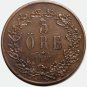 Sweden 5 &Atilde;�re Ore 1864, Swedish copper coins, Charles XV (1859-1872)