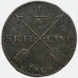 Sweden  1/4 Skilling 1828, Swedish copper coins, Charles XIV John (1818-1844)