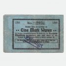 1914 1 Mark Waren Notgel, Mikultschütz (Zabrze) Germany, Poland banknote, bill