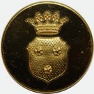 Antique gilded livery button with the family coat of arms of von Rosen