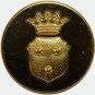 Antique gilded livery button with the family coat of arms of von Rosen