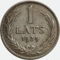 1 Lats 1924, Latvia silver coin #UM13