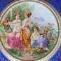 Antique Blue Bohemia Czechoslovakia Porcelain Bone China Plate Dish 1921-1945