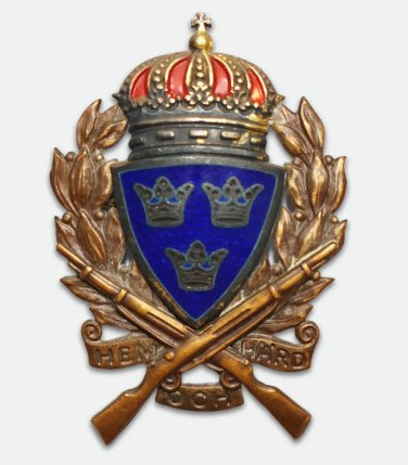 1950 Swedish Military Shooting Badge 3rd Class Bronze & Silver Medal