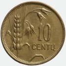 VF 1925 Lithuania coin 10 centu centai cents