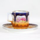 Austria Royal Vienna Porcelain Demitasse Cup and Saucer Beehive Mark 1900’s