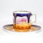 Austria Royal Vienna Porcelain Demitasse Cup and Saucer Beehive Mark 1900&acirc;��s