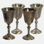A set of four English EPNS shot glasses, late 19th century