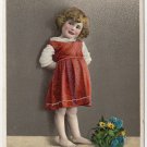 1920s Tinted Postcard – Young Girl – Antique Vintage with Handwritten Letter