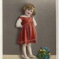 1920s Tinted Postcard – Young Girl – Antique Vintage with Handwritten Letter