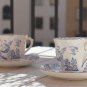 SET of Antique Bone China Tuscan England 1947s Porcelain Cups and Saucers