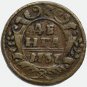 1737 Russia copper coin DENGA 1/2 Kopeck Kopeek Kopek - Anna Ionnovna