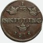 Sweden  1/12 Skilling 1812, Swedish copper coins, Charles XIII (1809-1818)