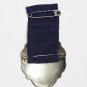 Vintage Silver Brooch with Blue Enamel and Asiatic Motifs