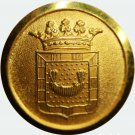 Antique Gilt Livery Button with the family coat of arms of Bonde