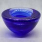Kosta Boda Candle Holde Crystal Blue Glass Swedish Scandinavian Design