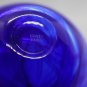 Kosta Boda Candle Holde Crystal Blue Glass Swedish Scandinavian Design