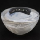 Kosta Boda Candle Holde Crystal White Glass Swedish Scandinavian Design